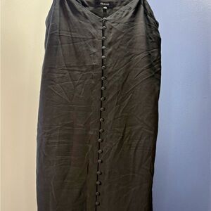 Madewell Black Button-Down Midi Dress